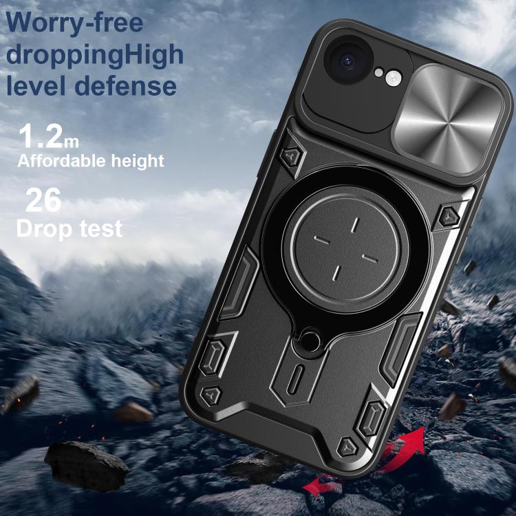 Ốp lưng điện thoại có giá đỡ nam châm trượt họa tiết CD, dành cho iPhone 17e / 16e, dành cho iPhone 17 Pro Max, dành cho iPhone 17 Pro, dành cho iPhone 17, dành cho iPhone Air, dành cho iPhone 16 Pro Max, dành cho iPhone 16 Pro, dành cho iPhone 16 Plus