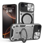 Ốp lưng điện thoại có giá đỡ nam châm trượt họa tiết CD, dành cho iPhone 17e / 16e, dành cho iPhone 17 Pro Max, dành cho iPhone 17 Pro, dành cho iPhone 17, dành cho iPhone Air, dành cho iPhone 16 Pro Max, dành cho iPhone 16 Pro, dành cho iPhone 16 Plus