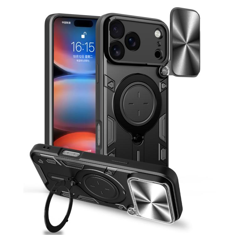 Ốp lưng điện thoại có giá đỡ nam châm trượt họa tiết CD, dành cho iPhone 17e / 16e, dành cho iPhone 17 Pro Max, dành cho iPhone 17 Pro, dành cho iPhone 17, dành cho iPhone Air, dành cho iPhone 16 Pro Max, dành cho iPhone 16 Pro, dành cho iPhone 16 Plus