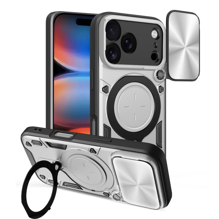 Ốp lưng điện thoại có giá đỡ nam châm trượt họa tiết CD, dành cho iPhone 17e / 16e, dành cho iPhone 17 Pro Max, dành cho iPhone 17 Pro, dành cho iPhone 17, dành cho iPhone Air, dành cho iPhone 16 Pro Max, dành cho iPhone 16 Pro, dành cho iPhone 16 Plus