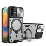 Ốp lưng điện thoại có giá đỡ nam châm trượt họa tiết CD, dành cho iPhone 17e / 16e, dành cho iPhone 17 Pro Max, dành cho iPhone 17 Pro, dành cho iPhone 17, dành cho iPhone Air, dành cho iPhone 16 Pro Max, dành cho iPhone 16 Pro, dành cho iPhone 16 Plus