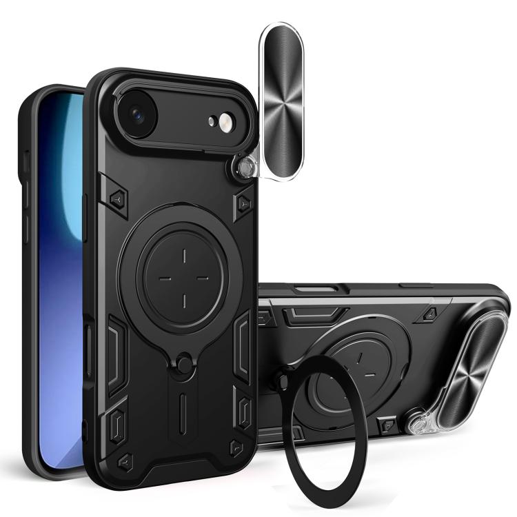 Ốp lưng điện thoại có giá đỡ nam châm trượt họa tiết CD, dành cho iPhone 17e / 16e, dành cho iPhone 17 Pro Max, dành cho iPhone 17 Pro, dành cho iPhone 17, dành cho iPhone Air, dành cho iPhone 16 Pro Max, dành cho iPhone 16 Pro, dành cho iPhone 16 Plus