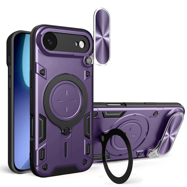 Ốp lưng điện thoại có giá đỡ nam châm trượt họa tiết CD, dành cho iPhone 17e / 16e, dành cho iPhone 17 Pro Max, dành cho iPhone 17 Pro, dành cho iPhone 17, dành cho iPhone Air, dành cho iPhone 16 Pro Max, dành cho iPhone 16 Pro, dành cho iPhone 16 Plus