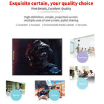 Màn chiếu máy chiếu polyester mỏng gập đơn giản, 30 inch 16:9, 150 inch 4:3, 180 inch 16:9, 150 inch 16:9, 200 inch 16:9