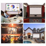 Màn chiếu máy chiếu polyester mỏng gập đơn giản, 30 inch 16:9, 150 inch 4:3, 180 inch 16:9, 150 inch 16:9, 200 inch 16:9