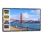 Màn chiếu máy chiếu polyester mỏng gập đơn giản, 30 inch 16:9, 150 inch 4:3, 180 inch 16:9, 150 inch 16:9, 200 inch 16:9
