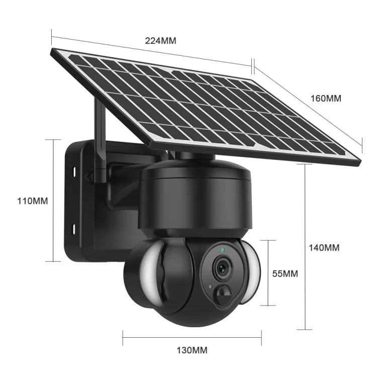 Camera IP dome năng lượng mặt trời chống nước IP66 SHIWOJIA 4G 3MP, âm thanh hai chiều, phát hiện chuyển động PIR và quan sát ban đêm, EU, AU, US