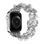 Dây đồng hồ kim loại hạt cỏ bốn lá, dành cho Apple Watch Series 10 46mm, Series 10 42mm, SE 2023 44mm, SE 2023 40mm, Ultra 2 49mm, Apple Watch 9 45mm, Apple Watch 9 41mm