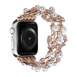 Dây đồng hồ kim loại hạt cỏ bốn lá, dành cho Apple Watch Series 10 46mm, Series 10 42mm, SE 2023 44mm, SE 2023 40mm, Ultra 2 49mm, Apple Watch 9 45mm, Apple Watch 9 41mm