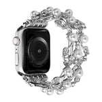 Dây đồng hồ kim loại hạt cỏ bốn lá, dành cho Apple Watch Series 10 46mm, Series 10 42mm, SE 2023 44mm, SE 2023 40mm, Ultra 2 49mm, Apple Watch 9 45mm, Apple Watch 9 41mm