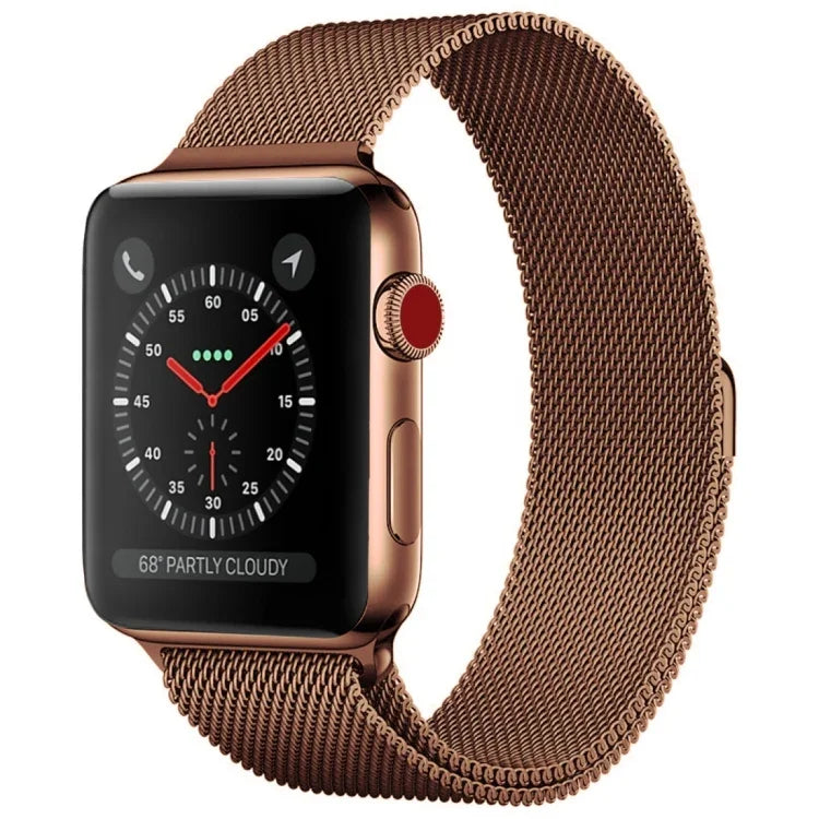 For Apple Watch Series Milanese Loop Magnetic Stainless Steel Watchband, 5 & 4 40mm / 3 & 2 & 1 38mm, 5 & 4 44mm / 3 & 2 & 1 42mm