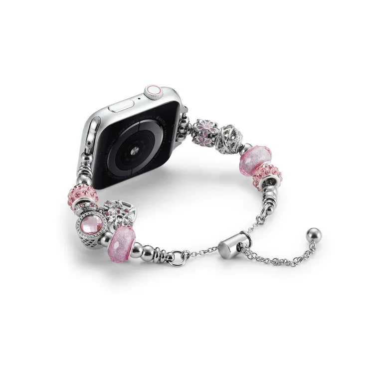 Dây đeo đồng hồ kim loại hạt, dành cho Apple Watch 38mm