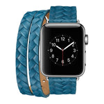 Dây đồng hồ da hạt thượng hạng dập nổi hình vương miện, Dành cho Apple Watch Series 5 & 4 40mm / 3& 2 & 1 38mm, Dành cho Apple Watch Series 7 45mm / 6 & SE & 5 & 4 44mm / 3 & 2 & 1 42mm