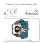 Dây đồng hồ da hạt thượng hạng dập nổi hình vương miện, Dành cho Apple Watch Series 5 & 4 40mm / 3& 2 & 1 38mm, Dành cho Apple Watch Series 7 45mm / 6 & SE & 5 & 4 44mm / 3 & 2 & 1 42mm