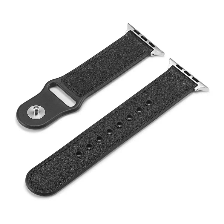 Dây đồng hồ da thật TPU+ khóa đơn, dành cho Apple Watch Series 7 41mm / 6 & SE & 5 & 4 40mm / 3 & 2 & 1 38mm, dành cho Apple Watch Series 7 45mm / 6 & SE & 5 & 4 44mm / 3 & 2 & 1 42mm, dành cho Apple Watch Series 8&7 41mm / SE 2&6&SE&5&4 40mm / 3&2&1 38mm