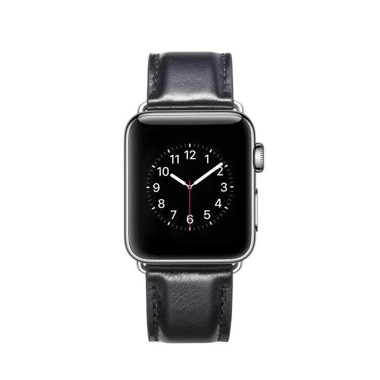 Dây đồng hồ da thuộc hạt thô Crazy Horse, dành cho Apple Watch Series 7 41mm / 6 & SE & 5 & 4 40mm / 3 & 2 & 1 38mm, dành cho Apple Watch Series 7 45mm / 6 & SE & 5 & 4 44mm / 3 & 2 & 1 42mm