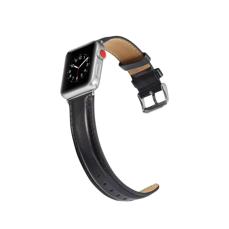 Dây đồng hồ da thuộc hạt thô Crazy Horse, dành cho Apple Watch Series 7 41mm / 6 & SE & 5 & 4 40mm / 3 & 2 & 1 38mm, dành cho Apple Watch Series 7 45mm / 6 & SE & 5 & 4 44mm / 3 & 2 & 1 42mm