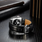 Dây đồng hồ da thuộc hạt thô Crazy Horse, dành cho Apple Watch Series 7 41mm / 6 & SE & 5 & 4 40mm / 3 & 2 & 1 38mm, dành cho Apple Watch Series 7 45mm / 6 & SE & 5 & 4 44mm / 3 & 2 & 1 42mm