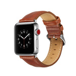 Dây đồng hồ da thuộc hạt thô Crazy Horse, dành cho Apple Watch Series 7 41mm / 6 & SE & 5 & 4 40mm / 3 & 2 & 1 38mm, dành cho Apple Watch Series 7 45mm / 6 & SE & 5 & 4 44mm / 3 & 2 & 1 42mm