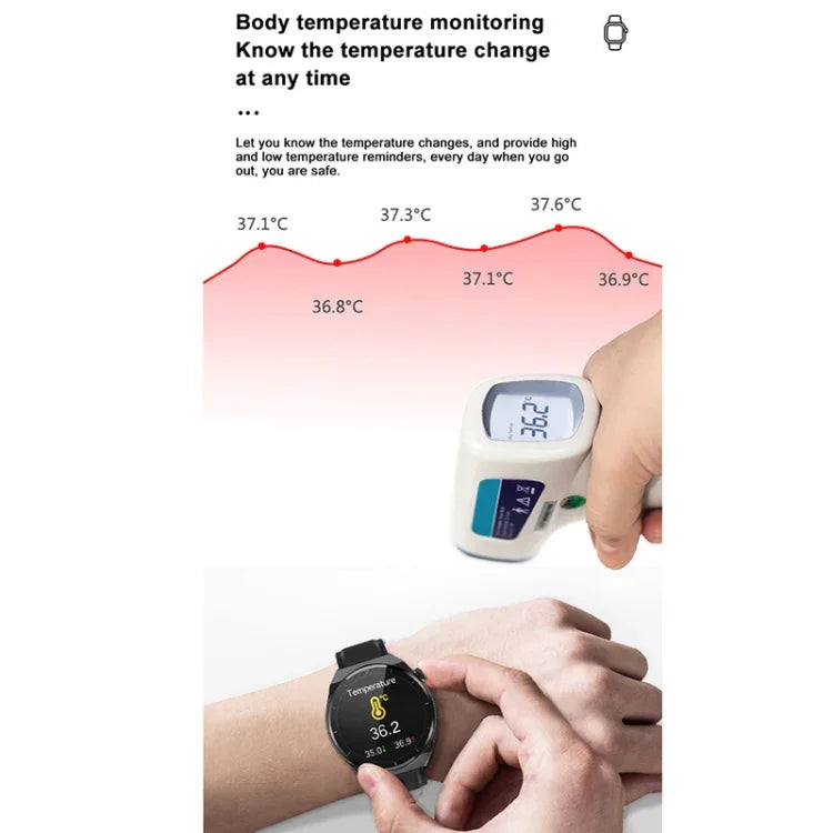 Đồng hồ thông minh TK20 màn hình 1.39 inch dây silicone, Hỗ trợ ECG / Chăm sóc gia đình từ xa / Giám sát nhiệt độ cơ thể, Dây silicone (Đỏ), Dây silicone (Đen), Dây silicone (Xanh dương)