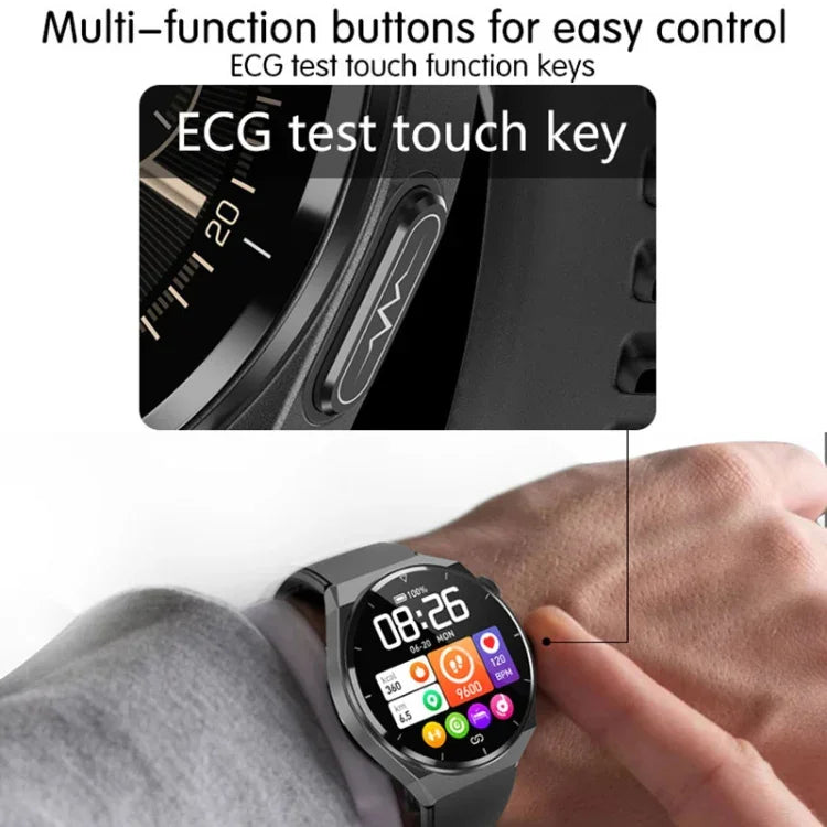 Đồng hồ thông minh TK20 màn hình 1.39 inch dây silicone, Hỗ trợ ECG / Chăm sóc gia đình từ xa / Giám sát nhiệt độ cơ thể, Dây silicone (Đỏ), Dây silicone (Đen), Dây silicone (Xanh dương)