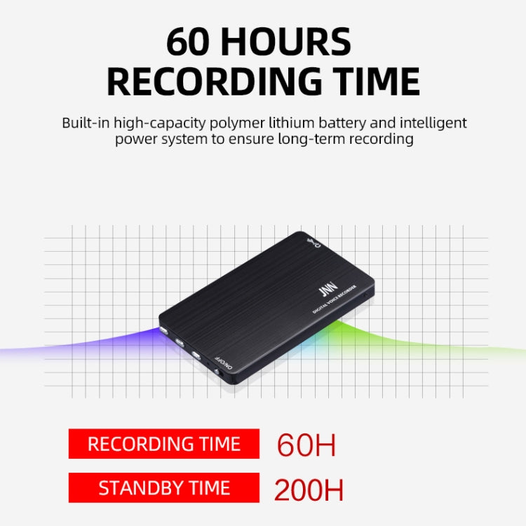 Máy ghi âm điều khiển giọng nói thông minh giảm tiếng ồn HD siêu mỏng JNN M2, 4GB, 8GB, 16GB, 32GB, 64GB