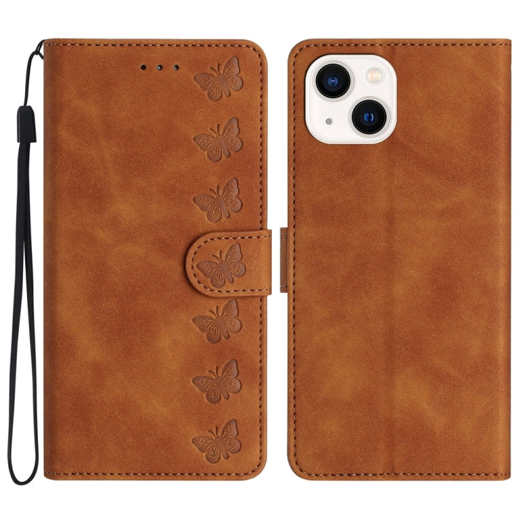 Bao da điện thoại dập nổi bảy con bướm, dành cho iPhone 14 Pro Max, iPhone 13 Pro Max, iPhone 13 Pro, iPhone 13, iPhone 13 mini, iPhone 12, iPhone 12 Pro Max, iPhone 12 Pro