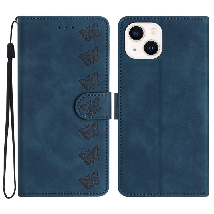 Bao da điện thoại dập nổi bảy con bướm, dành cho iPhone 14 Pro Max, iPhone 13 Pro Max, iPhone 13 Pro, iPhone 13, iPhone 13 mini, iPhone 12, iPhone 12 Pro Max, iPhone 12 Pro