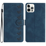 Bao da điện thoại dập nổi bảy con bướm, dành cho iPhone 14 Pro Max, iPhone 13 Pro Max, iPhone 13 Pro, iPhone 13, iPhone 13 mini, iPhone 12, iPhone 12 Pro Max, iPhone 12 Pro