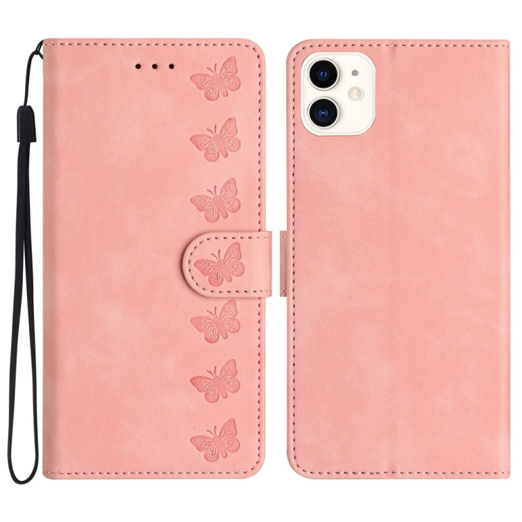 Bao da điện thoại dập nổi bảy con bướm, dành cho iPhone 14 Pro Max, iPhone 13 Pro Max, iPhone 13 Pro, iPhone 13, iPhone 13 mini, iPhone 12, iPhone 12 Pro Max, iPhone 12 Pro