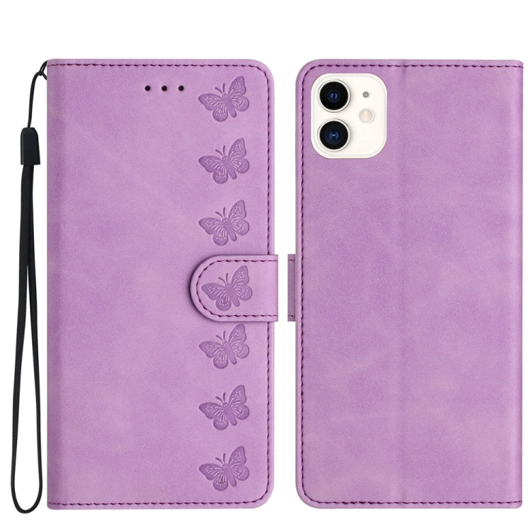 Bao da điện thoại dập nổi bảy con bướm, dành cho iPhone 14 Pro Max, iPhone 13 Pro Max, iPhone 13 Pro, iPhone 13, iPhone 13 mini, iPhone 12, iPhone 12 Pro Max, iPhone 12 Pro