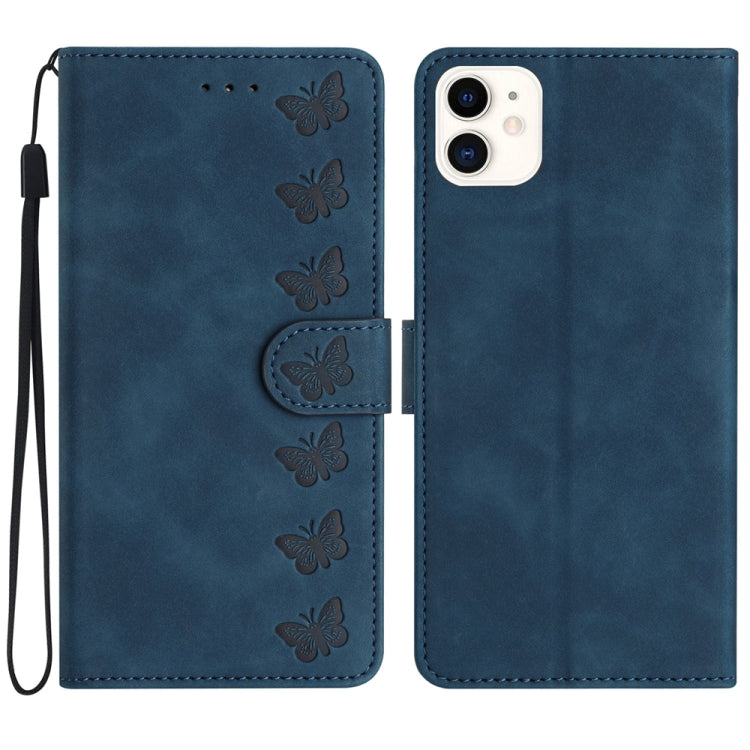 Bao da điện thoại dập nổi bảy con bướm, dành cho iPhone 14 Pro Max, iPhone 13 Pro Max, iPhone 13 Pro, iPhone 13, iPhone 13 mini, iPhone 12, iPhone 12 Pro Max, iPhone 12 Pro