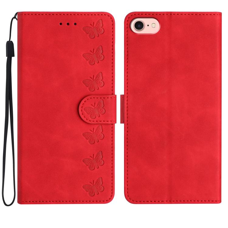 Ốp lưng điện thoại da dập nổi bảy con bướm, dành cho iPhone 16e / 17e, dành cho iPhone 17 Pro Max, dành cho iPhone 17 Pro, dành cho iPhone 17, dành cho iPhone Air, dành cho iPhone 16 Pro Max, dành cho iPhone 16 Pro, dành cho iPhone 16 Plus