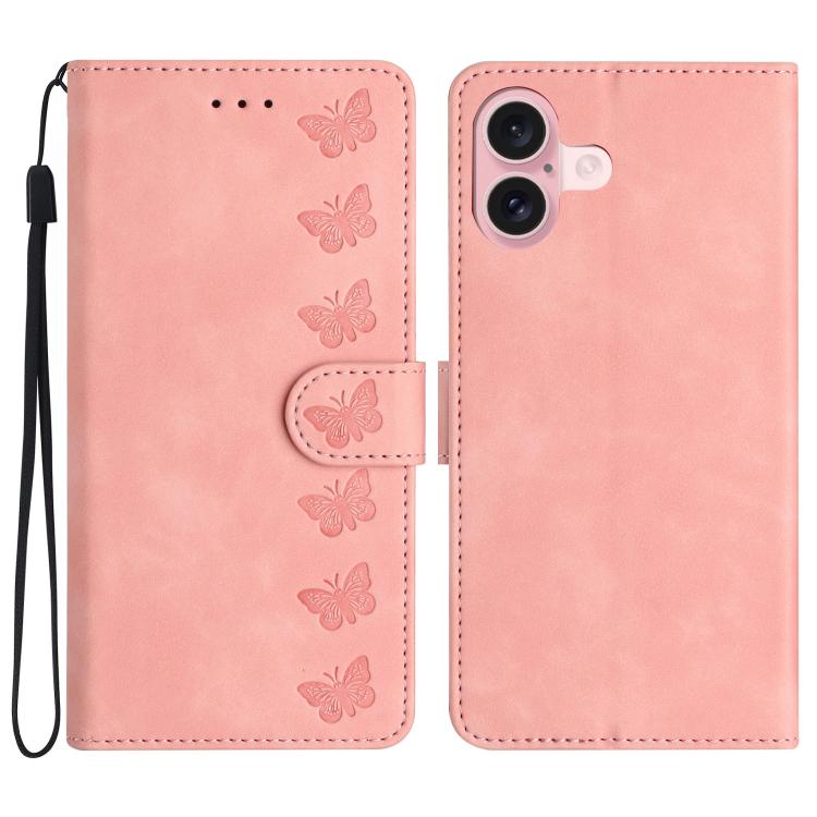 Ốp lưng điện thoại da dập nổi bảy con bướm, dành cho iPhone 16e / 17e, dành cho iPhone 17 Pro Max, dành cho iPhone 17 Pro, dành cho iPhone 17, dành cho iPhone Air, dành cho iPhone 16 Pro Max, dành cho iPhone 16 Pro, dành cho iPhone 16 Plus