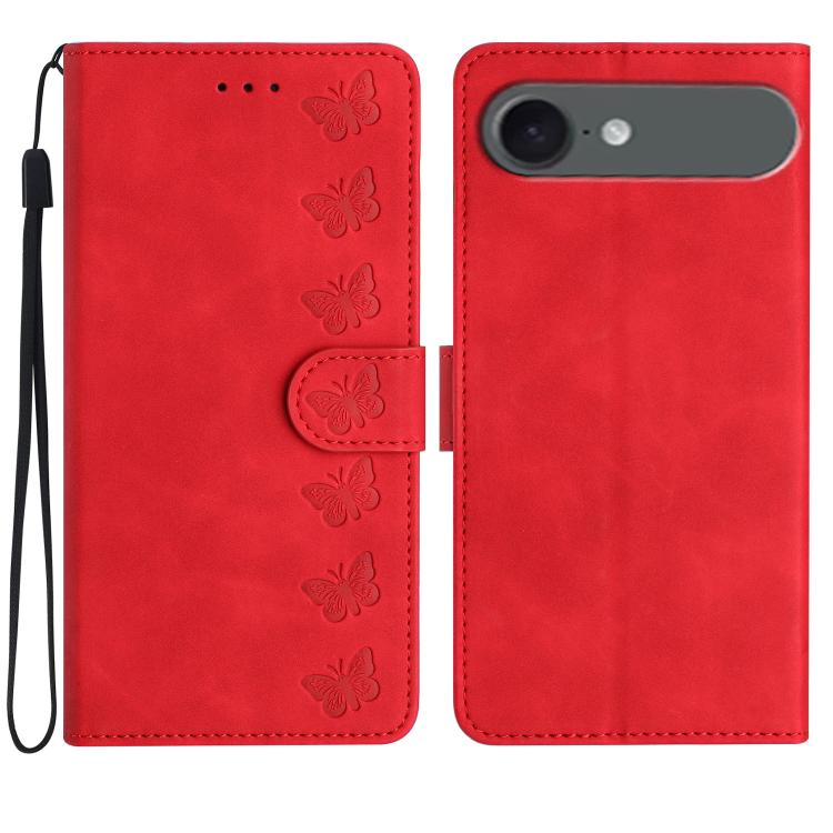 Ốp lưng điện thoại da dập nổi bảy con bướm, dành cho iPhone 16e / 17e, dành cho iPhone 17 Pro Max, dành cho iPhone 17 Pro, dành cho iPhone 17, dành cho iPhone Air, dành cho iPhone 16 Pro Max, dành cho iPhone 16 Pro, dành cho iPhone 16 Plus