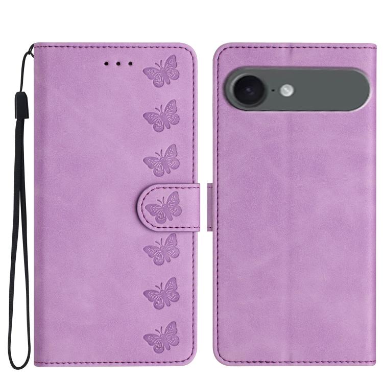 Ốp lưng điện thoại da dập nổi bảy con bướm, dành cho iPhone 16e / 17e, dành cho iPhone 17 Pro Max, dành cho iPhone 17 Pro, dành cho iPhone 17, dành cho iPhone Air, dành cho iPhone 16 Pro Max, dành cho iPhone 16 Pro, dành cho iPhone 16 Plus