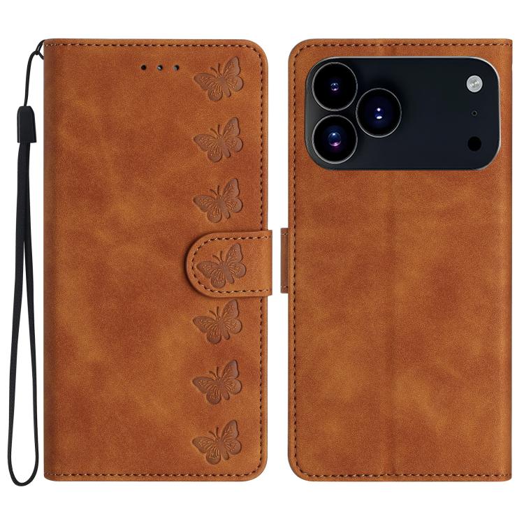 Ốp lưng điện thoại da dập nổi bảy con bướm, dành cho iPhone 16e / 17e, dành cho iPhone 17 Pro Max, dành cho iPhone 17 Pro, dành cho iPhone 17, dành cho iPhone Air, dành cho iPhone 16 Pro Max, dành cho iPhone 16 Pro, dành cho iPhone 16 Plus