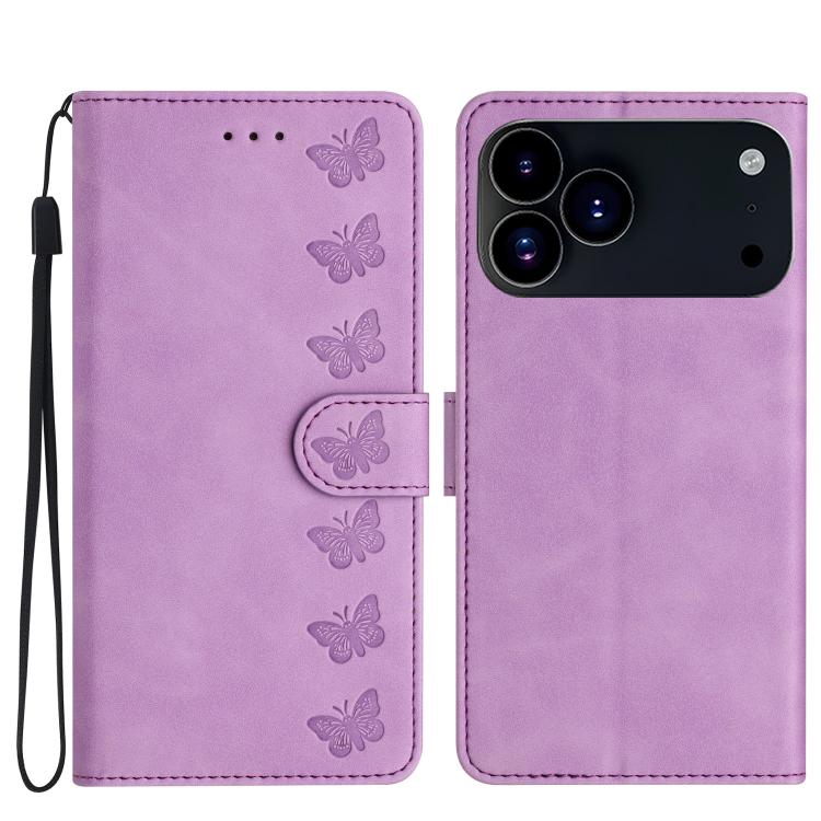 Ốp lưng điện thoại da dập nổi bảy con bướm, dành cho iPhone 16e / 17e, dành cho iPhone 17 Pro Max, dành cho iPhone 17 Pro, dành cho iPhone 17, dành cho iPhone Air, dành cho iPhone 16 Pro Max, dành cho iPhone 16 Pro, dành cho iPhone 16 Plus