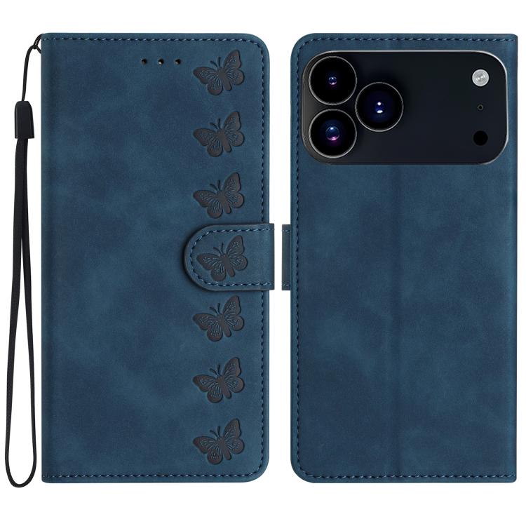 Ốp lưng điện thoại da dập nổi bảy con bướm, dành cho iPhone 16e / 17e, dành cho iPhone 17 Pro Max, dành cho iPhone 17 Pro, dành cho iPhone 17, dành cho iPhone Air, dành cho iPhone 16 Pro Max, dành cho iPhone 16 Pro, dành cho iPhone 16 Plus