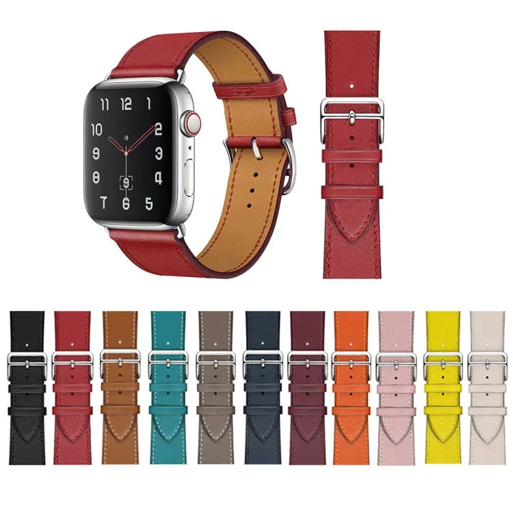 Dây đồng hồ thay thế bằng da, dành cho Apple Watch Series 7 41mm / 6 & SE & 5 & 4 40mm / 3 & 2 & 1 38mm, dành cho Apple Watch Series 7 45mm / 6 & SE & 5 & 4 44mm / 3 & 2 & 1 42mm