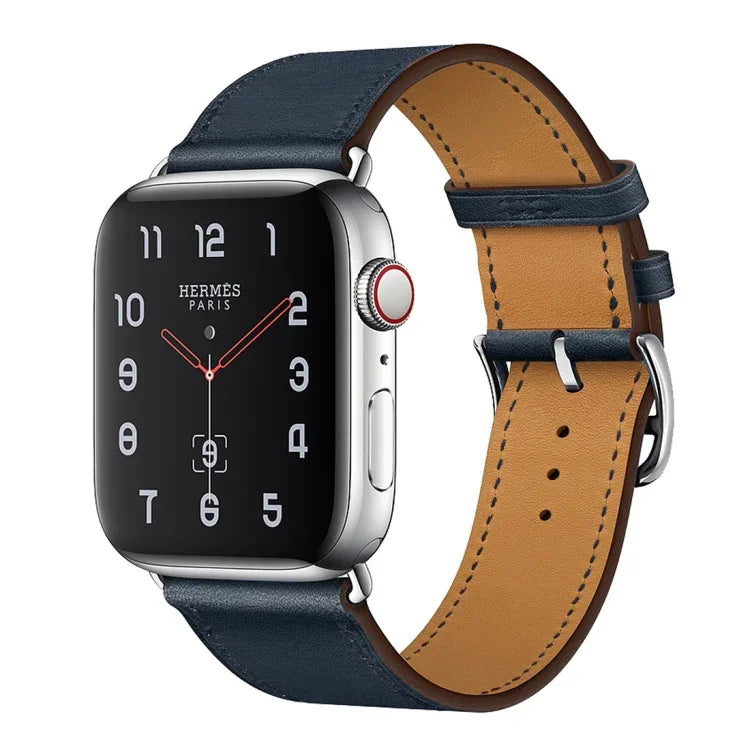 Dây đồng hồ thay thế bằng da, dành cho Apple Watch Series 7 41mm / 6 & SE & 5 & 4 40mm / 3 & 2 & 1 38mm, dành cho Apple Watch Series 7 45mm / 6 & SE & 5 & 4 44mm / 3 & 2 & 1 42mm