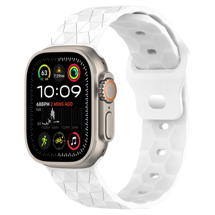 Dây đồng hồ silicone họa tiết bóng đá, dành cho Apple Watch Ultra 2 49mm, dành cho Apple Watch 9 45mm, dành cho Apple Watch 9 41mm, dành cho Apple Watch Ultra 49mm