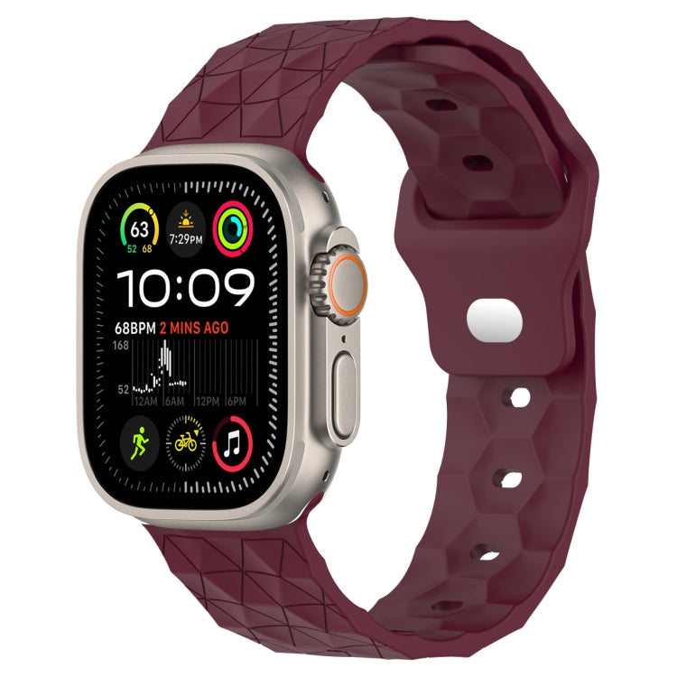 Dây đồng hồ silicone họa tiết bóng đá, dành cho Apple Watch Ultra 2 49mm, dành cho Apple Watch 9 45mm, dành cho Apple Watch 9 41mm, dành cho Apple Watch Ultra 49mm