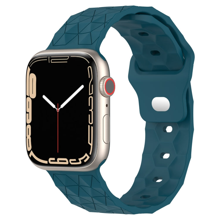 Dây đồng hồ silicone họa tiết bóng đá, dành cho Apple Watch 4 44mm, dành cho Apple Watch 4 40mm, dành cho Apple Watch 3 38mm, dành cho Apple Watch 3 42mm