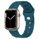 Dây đồng hồ silicone họa tiết bóng đá, dành cho Apple Watch 4 44mm, dành cho Apple Watch 4 40mm, dành cho Apple Watch 3 38mm, dành cho Apple Watch 3 42mm