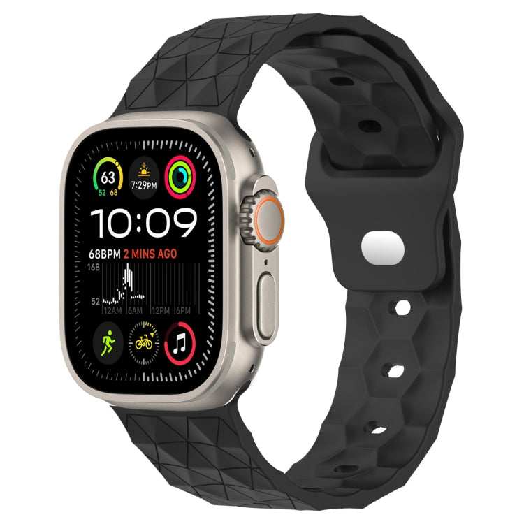 Dây đồng hồ silicone họa tiết bóng đá, dành cho Apple Watch Ultra 2 49mm, dành cho Apple Watch 9 45mm, dành cho Apple Watch 9 41mm, dành cho Apple Watch Ultra 49mm