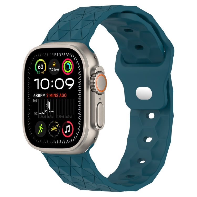 Dây đồng hồ silicone họa tiết bóng đá, dành cho Apple Watch Ultra 2 49mm, dành cho Apple Watch 9 45mm, dành cho Apple Watch 9 41mm, dành cho Apple Watch Ultra 49mm