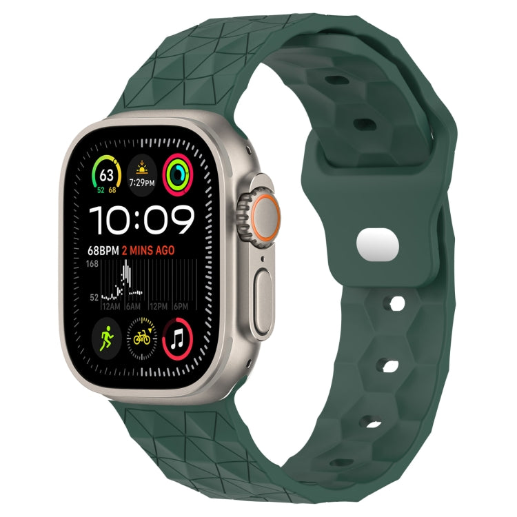 Dây đồng hồ silicone họa tiết bóng đá, dành cho Apple Watch Ultra 2 49mm, dành cho Apple Watch 9 45mm, dành cho Apple Watch 9 41mm, dành cho Apple Watch Ultra 49mm