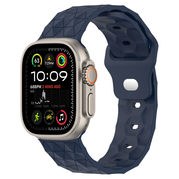 Dây đồng hồ silicone họa tiết bóng đá, dành cho Apple Watch Ultra 2 49mm, dành cho Apple Watch 9 45mm, dành cho Apple Watch 9 41mm, dành cho Apple Watch Ultra 49mm