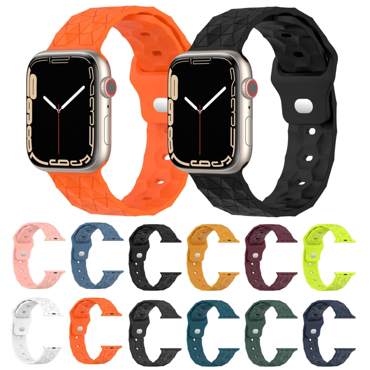 Dây đồng hồ silicone họa tiết bóng đá, dành cho Apple Watch 7 41mm, dành cho Apple Watch 7 45mm, dành cho Apple Watch SE 40mm, dành cho Apple Watch SE 44mm